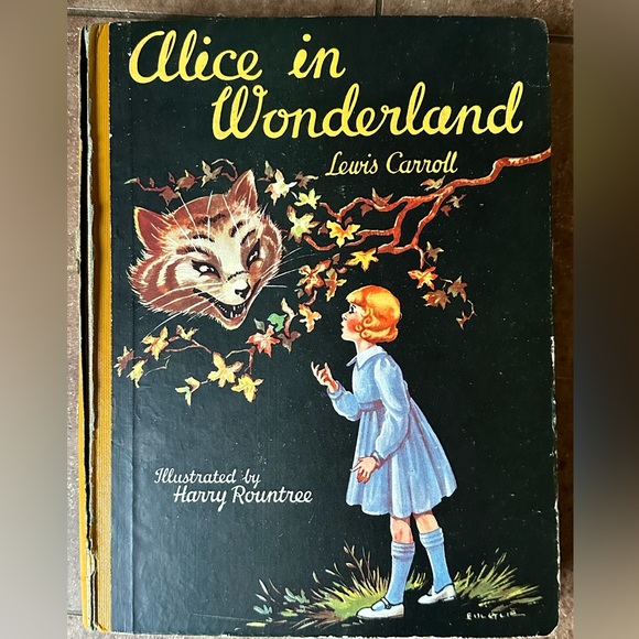 RARE Antique Harry Rountree Alice in Wonderland Color Plates hardcover book - Picture 1 of 12